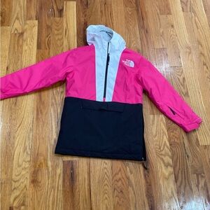 The North Face Pink, White, and Black Jacket